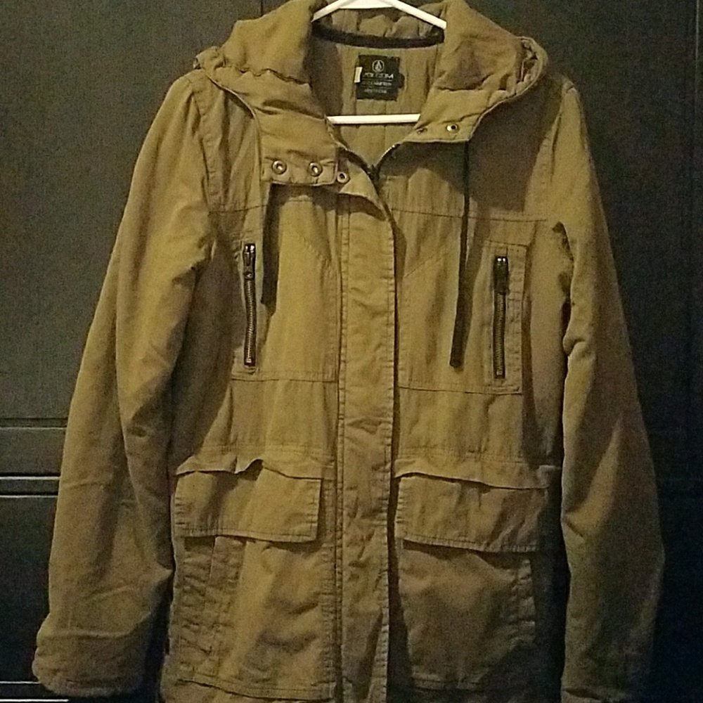 Volcom Olive Green Coat Size S